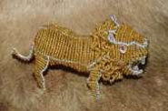African handcrafted wire beaded Lion