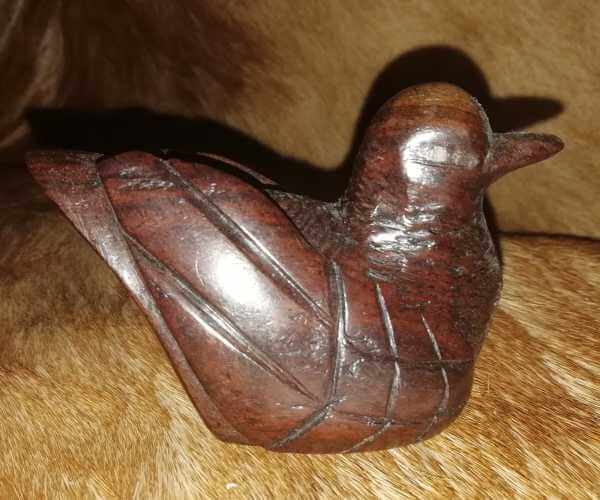 Wooden bird/dove African hand carved wooden bird