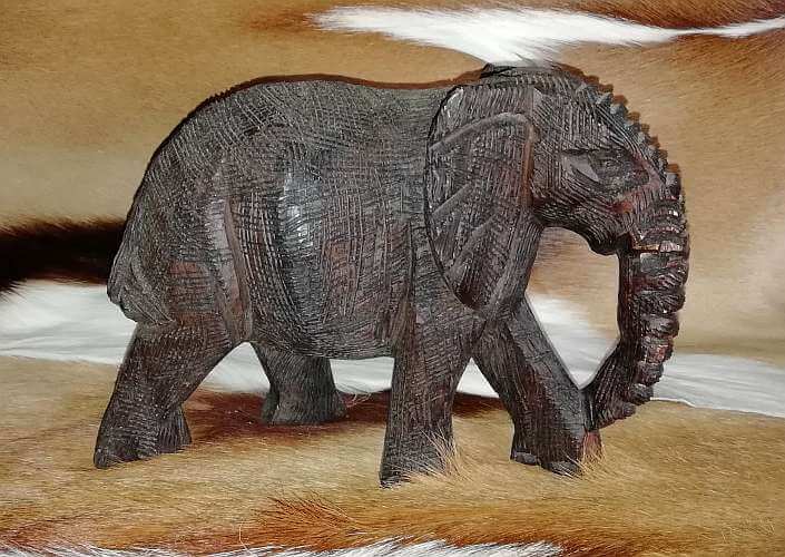 African carved elephant African wood carved Elephant