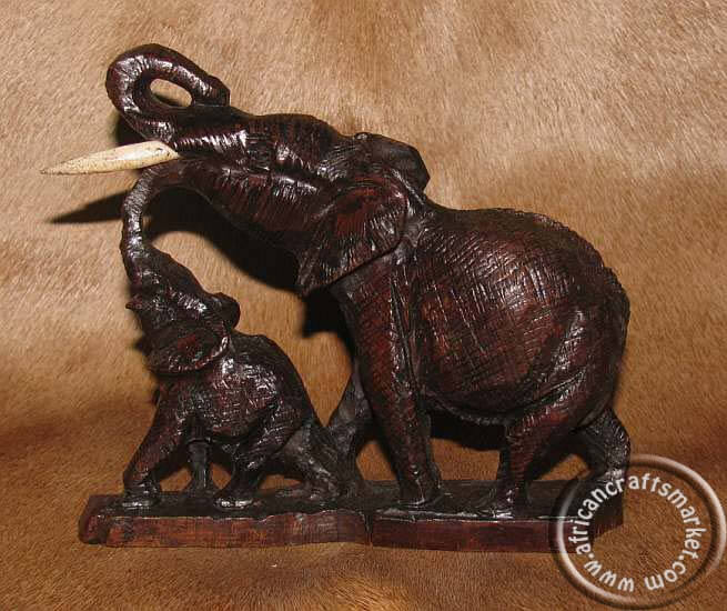 Wooden African Elephant  baby