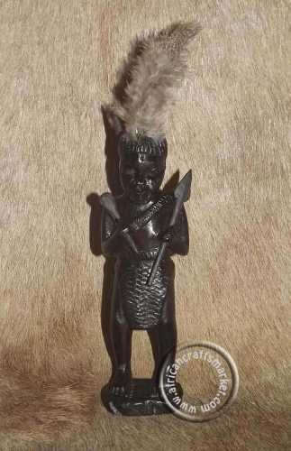 African Ebony wood Zulu tribesman