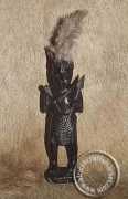 African wooden Zulu tribesman