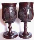 wooden drinking goblets African Engraved Drinking Goblets