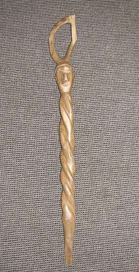 African tribal face cane African tribal face cane
