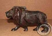 African wooden lion