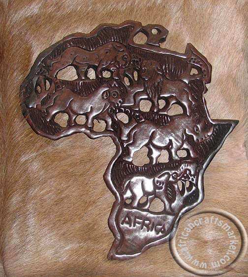 African Ebony wood map
