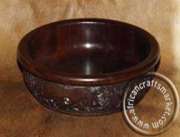 African nut bowls African Ebony Engraved Salad Bowl