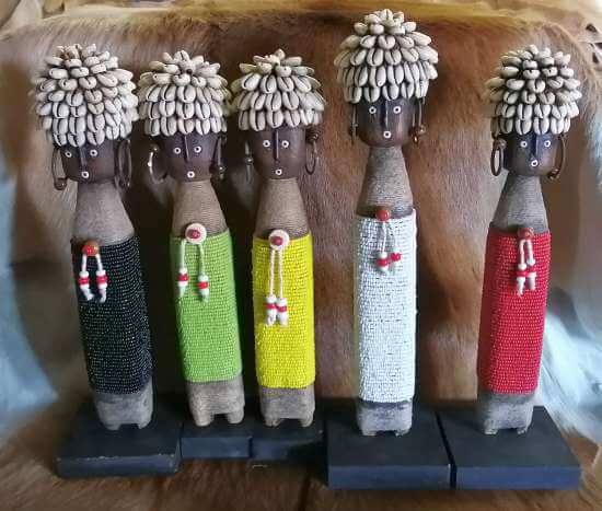 African beaded Namji dolls African beaded Namji dolls