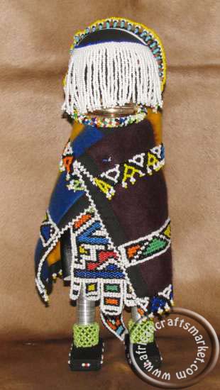 African beaded bride doll African Ndebele beaded bride doll
