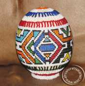 African hand beaded ostich egg