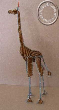 African wire beaded Giraffe