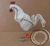 African handcrafted wire beaded Rooster