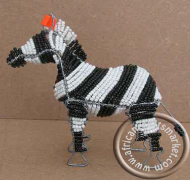 African wire beaded Zebra