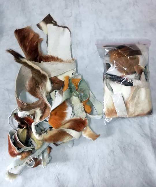Blesbok leather offcut 500g bag