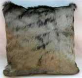Blue Wildebeet hide cushion