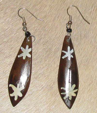 African bone ear rings African bone ear rings