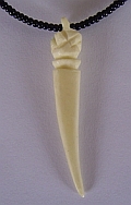Bone tooth necklace pendant