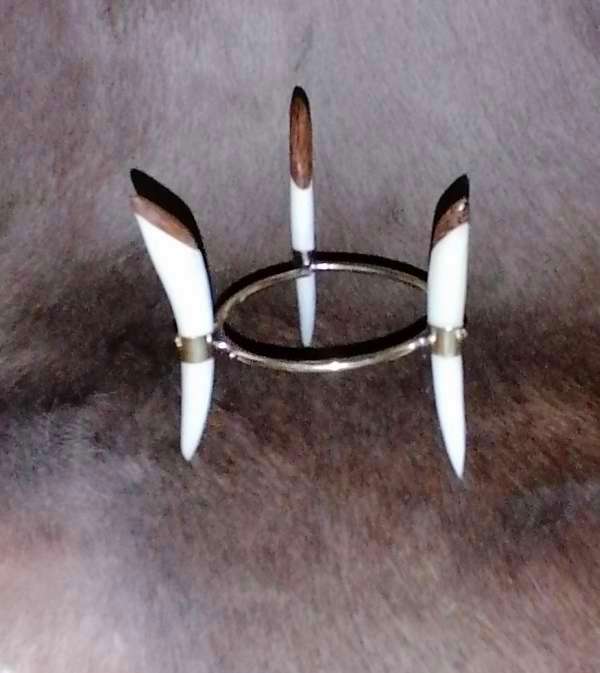 Bone and wood Ostrich Egg Holder Bone and wood Ostrich Egg Holder