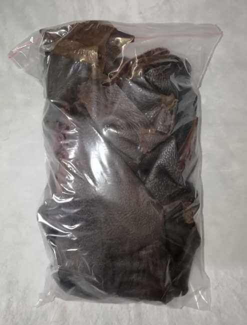 Brown leather hide offcuts