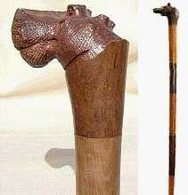 African Elephant handle cane