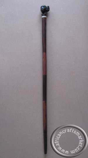 African tribal cane - female head