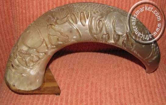 Nguni cow horn - Elephant