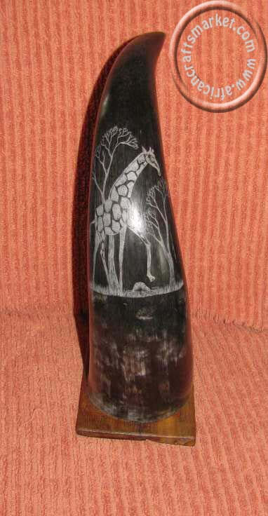 Nguni cow horn - Giraffe