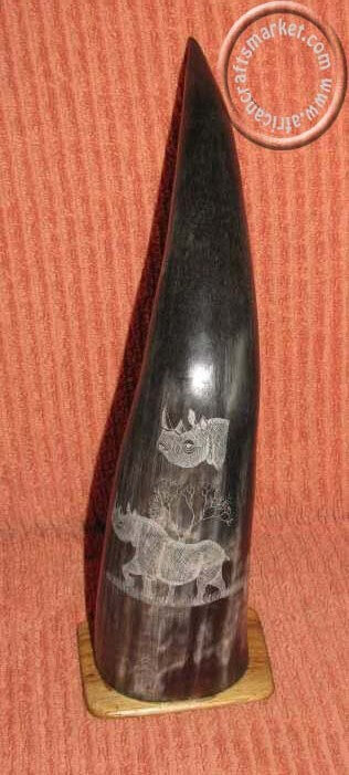 Nguni cow horn - Rhino