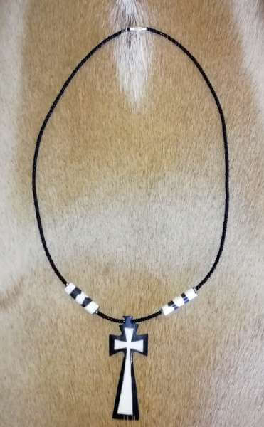 bone cross necklace