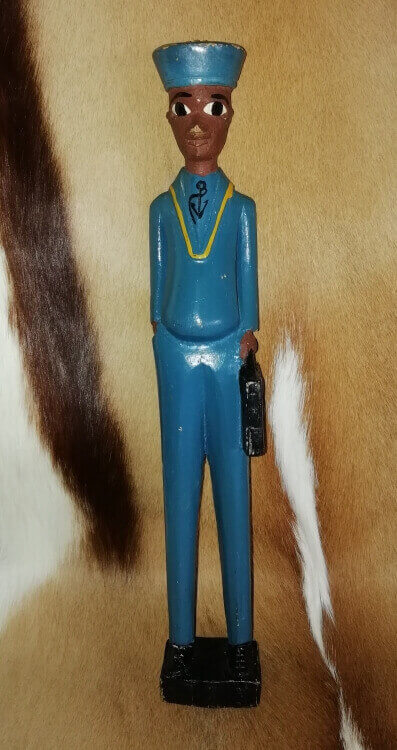 Wooden colonial figure -seaman