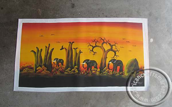 African Elephant picture African hand painted Elephant picture