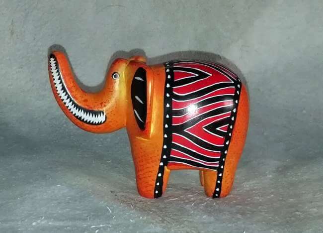 Soapstone colourful Elephant