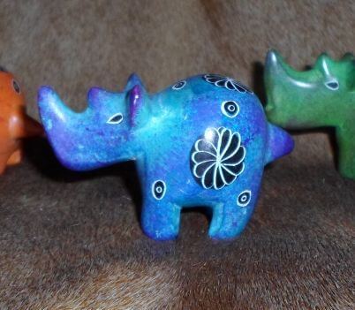 African sopatsone colourful Rhino Stone Rhino