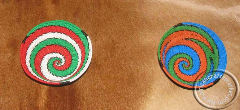 African telephone wire cone shape bowls