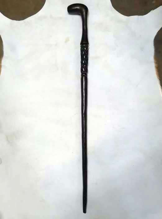 African Ebony wood cane African Ebony wood pattern cane