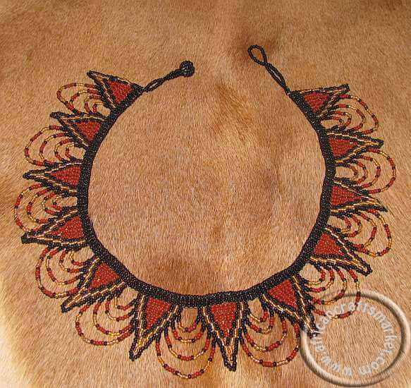 African Zulu beaded necklace
