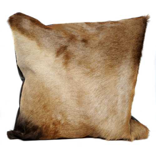 Tanned Red Hartebeest hide cushion African Hartebeest hide cushion
