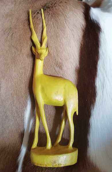 Wooden Impala/Springbok African hand carved wooden Impala