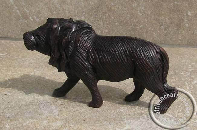 African hand carved Iron wood Lion African hand carved Iron wood Lion