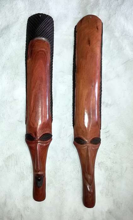 Long African mask pair Long African mask pair