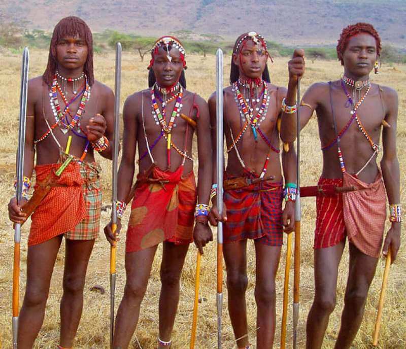 Young Masai men Masai boys