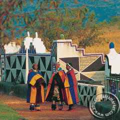 Ndebele woman out side a village