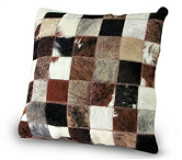 Nguni hide patch cushion