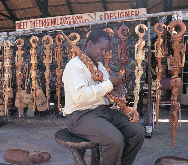 Nyami Nyami cane crafter African Nyami Nyami cane crafter