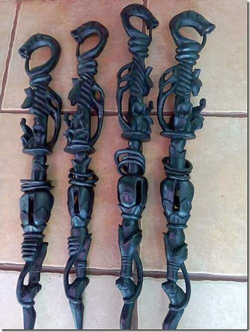 African Nyami Nyami cane African Nyami Nyami walking stick