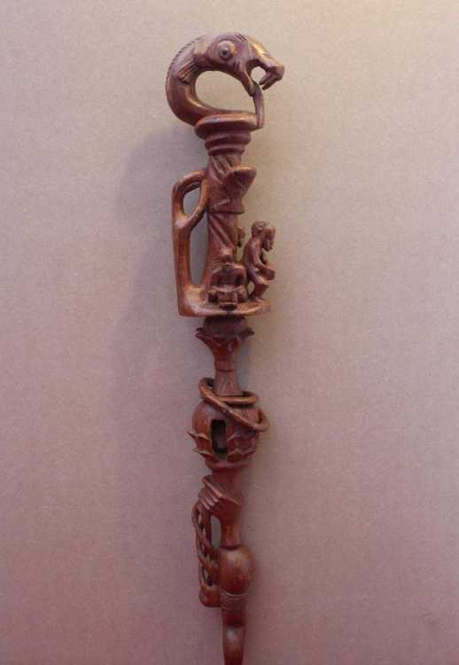 African Nyami Nyami walking stick
