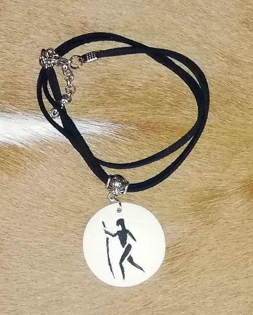 Ostrich egg shell necklace - Bushman African ostrich egg shell necklace - Bushman
