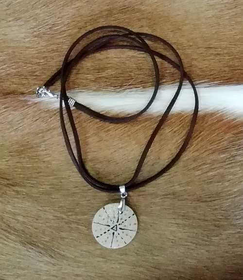 African ostrich egg shell necklace - 