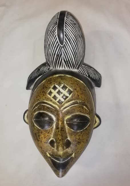Carved Punu masks African Punu mask