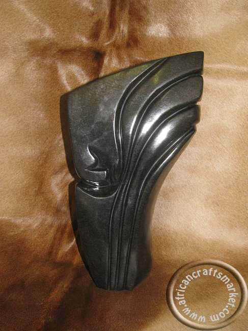 African Abstract Spring Stone Shona Bust Sculpture